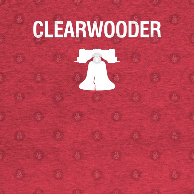 Clearwooder Funny Gift Philly Baseball Tee Clearwater Liberty Bell by springins